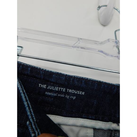 AG‎ Adriano Goldschmied Blue The Juliette Trouser Wide Leg Crop Pants Size 29R - Picture 3 of 7